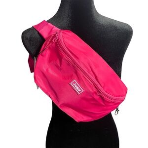 The Foldie Belt Bag Waist Fanny Pack PINK Nylon Crossbody Travel RFID NWT